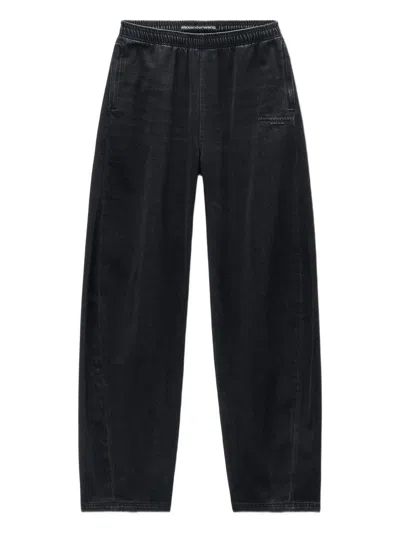 Alexander Wang Drawstring Track Pants With Elastic Waistband In Black