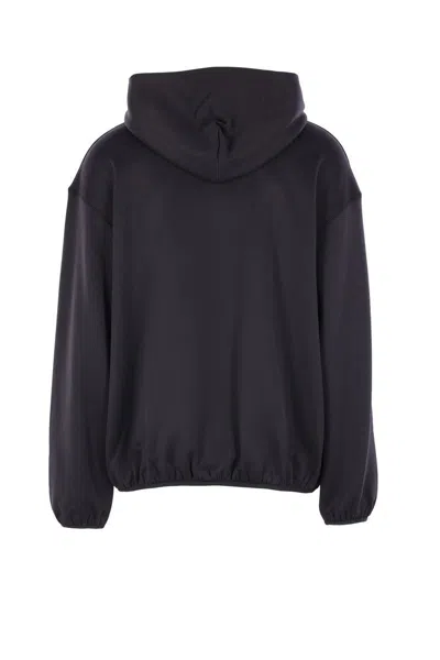 Casablanca Mens Oversized Panel Logo Jersey Hoodie Black In Black