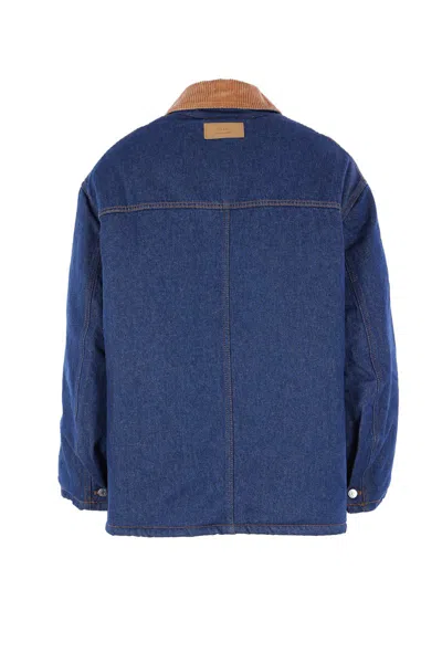 Ami Alexandre Mattiussi Ami Paris Denim Padded Jacket In Blue