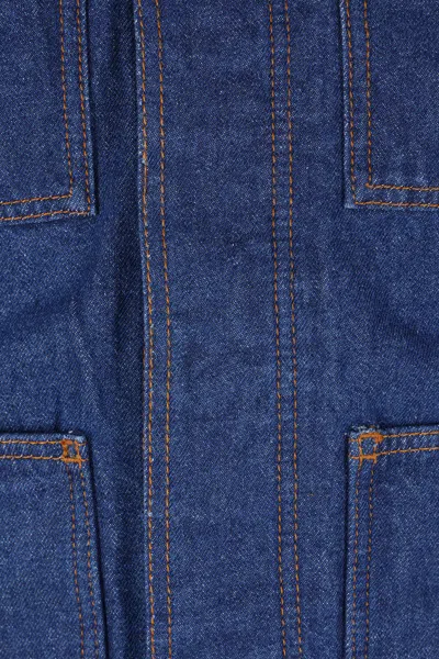 Ami Alexandre Mattiussi Ami Paris Denim Padded Jacket In Blue