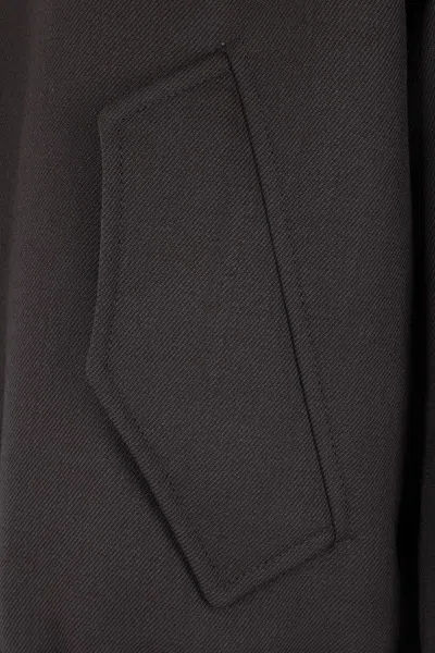 Ami Alexandre Mattiussi Harrington Wool Gabardine Jacket In Gray