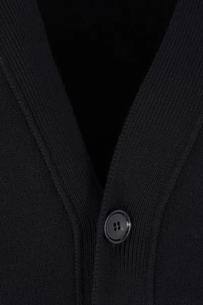 Ami Alexandre Mattiussi Ami Paris Ami Paris De Coeur Wool Cardigan In Black