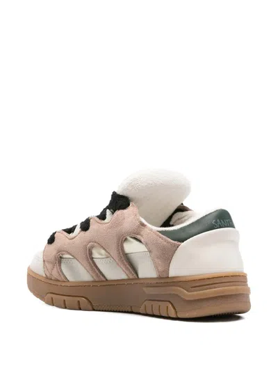 Santha Model 1 Contrast Nude Shoes In Gold