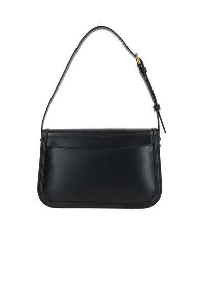 Saint Laurent Solferino Large Leather Box Bag In Black