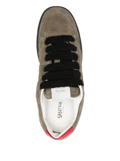 Santha Model 2 Total Suede Army Shoes In Green