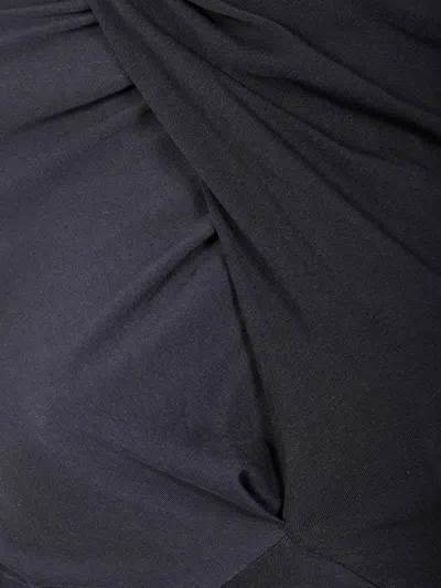 Entire Studios Turtleneck Draped Top In Blue