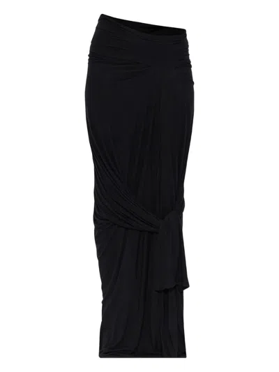 Entire Studios Lumiere Scarf Skirt Soot Clothing In Black