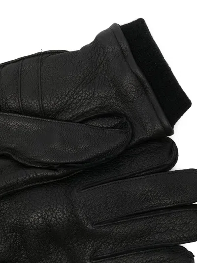 Barbour Highfield Leather Gloves Accessories In Black