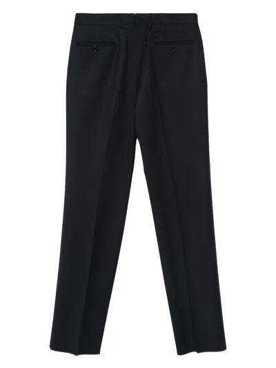 Lardini Virgin Wool Blend Straight-leg Trousers In Black
