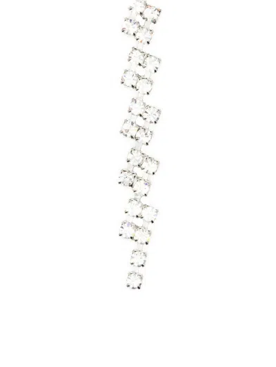 Forte Forte Crystal Pendent Earrings In Silver
