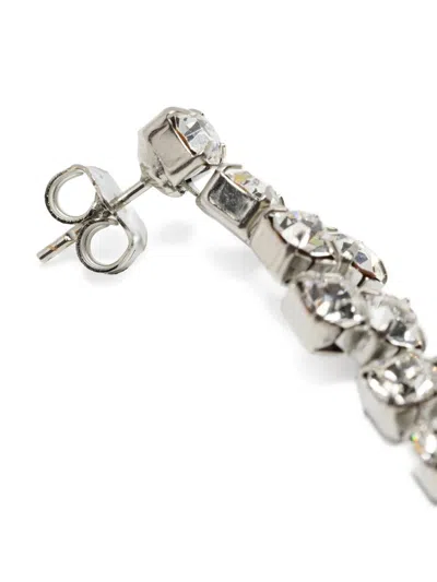 Forte Forte Crystal Pendent Earrings In Silver