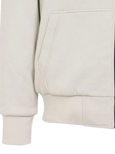 Moose Knuckles Regular Fit Drawstring Hoodie With Zip Closure In Neutral