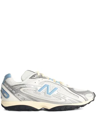 New Balance 204 Fabric Blend Sneakers With Contrast Accents In White