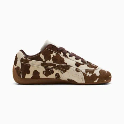 Puma Womens Cow Print Brown Speedcat Og Pony Hair Effect Trainers