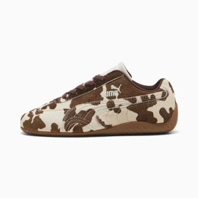 Puma Womens Cow Print Brown Speedcat Og Pony Hair Effect Trainers