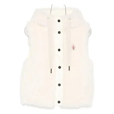 Moncler Grenoble Arve Down Vest In Neutral