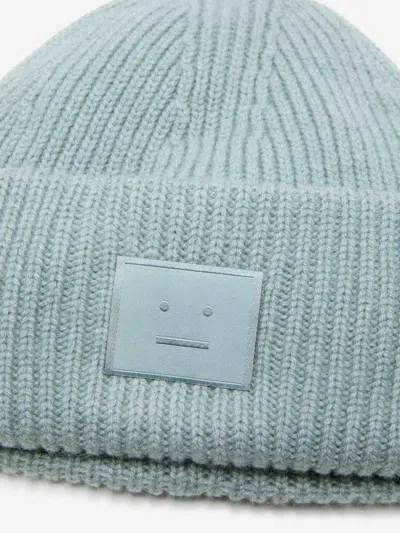 Acne Studios Wool Knit Hat In Blue