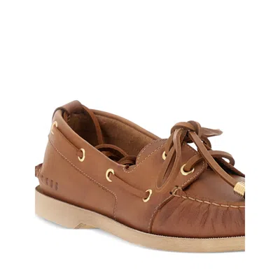 Golden Goose Leather Loafers In Brown