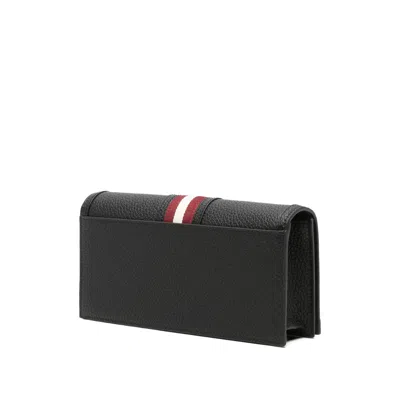 Bally Striped Crossbody Bag In Black