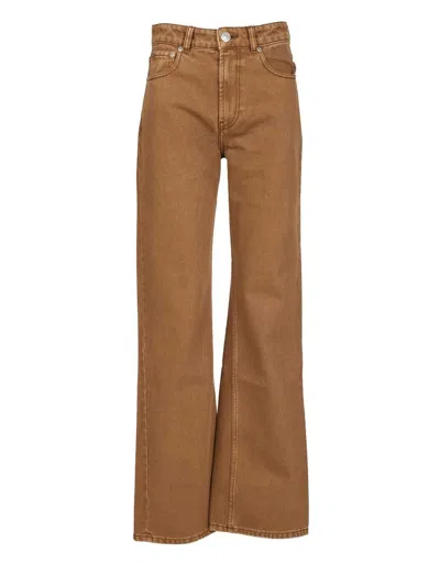 Ami Alexandre Mattiussi Loose-fitting Jeans Trousers Brown In Brown