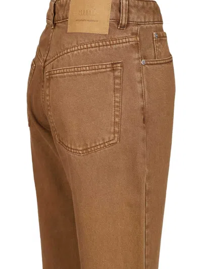 Ami Alexandre Mattiussi Loose-fitting Jeans Trousers Brown In Brown