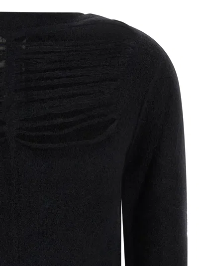 Rick Owens Ls Top Sweaters And Cardigans Black In Black