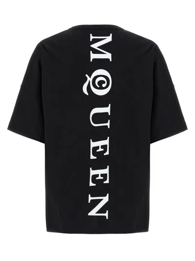 Alexander Mcqueen Mcqueen T-shirt White/black In Black