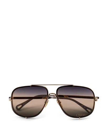 Chloé Essential Aviator Sunglasses In Brown