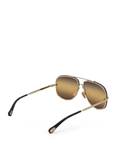 Chloé Metal Sunglasses In Brown