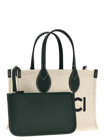 Gucci Mini Logo Shopping Bag Tote Bag Multicolor In Neutral