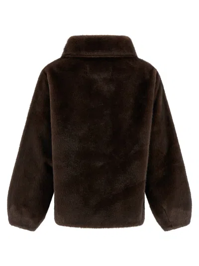 Lou Andrea Mink Faux Fur In Brown