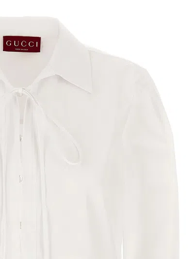 Gucci Women Morsetto Chemisier Dress In White