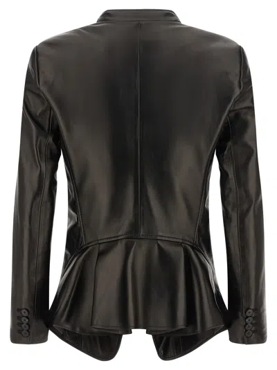 Alexander Mcqueen Nappa Blazer Blazers Black In Black