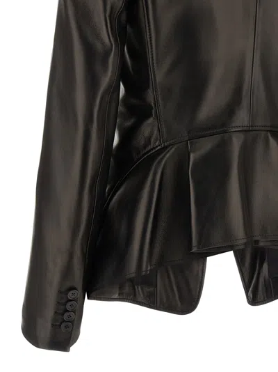 Alexander Mcqueen Nappa Blazer Blazers Black In Black