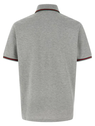 Gucci Nastro Web Polo Gray In Gray