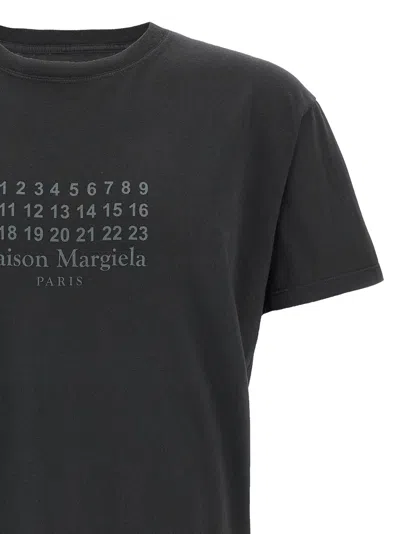 Maison Margiela Numeric Signature Mm6 T-shirt Black In Black