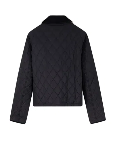 Burberry Oldham Quilted Nylon Crop Jacket In Black