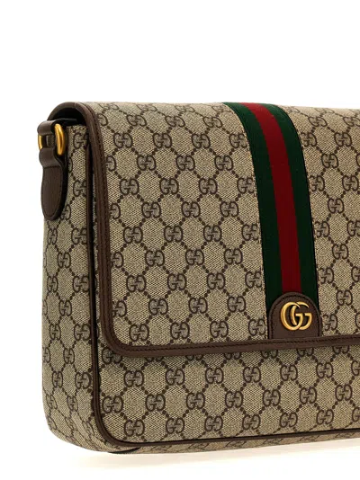 Gucci Ophidia Crossbody Bags Beige In Brown