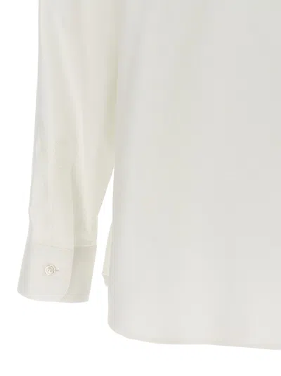 Gucci Pointed Collar Long Sleeve Shirt With Clean Design In White