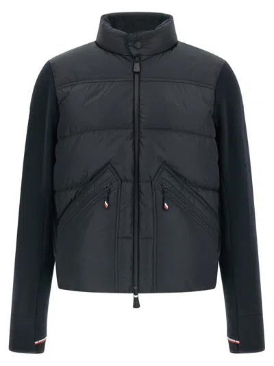 Moncler Padded Cardigan Sweaters And Cardigans Blue In Black