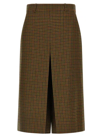 Saint Laurent Pied De Poule Pant Skirt Pants Multicolor In Black