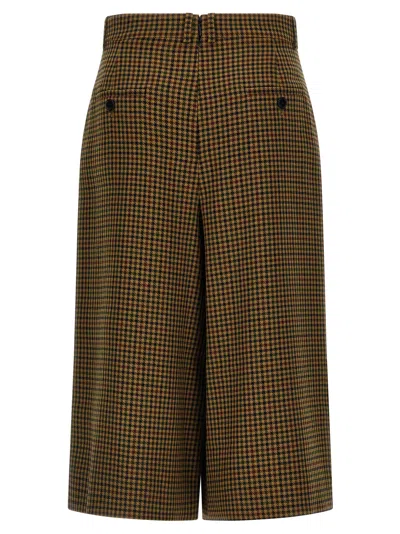 Saint Laurent Pied De Poule Pant Skirt Pants Multicolor In Black