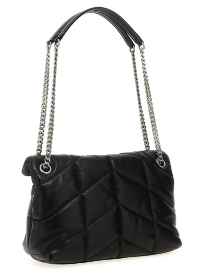 Saint Laurent Puffer Lou Lou Shoulder Bag In Orange