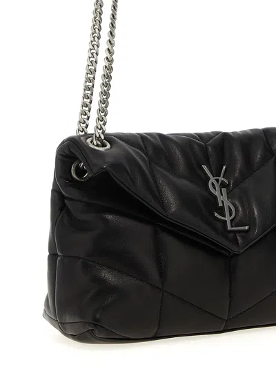 Saint Laurent Puffer Lou Lou Shoulder Bag In Orange