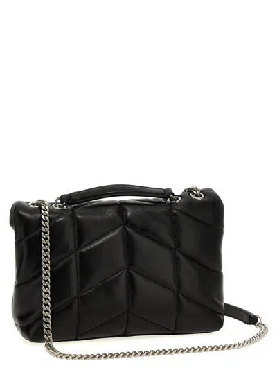 Saint Laurent Puffer Toy Shoulder Bag In Black