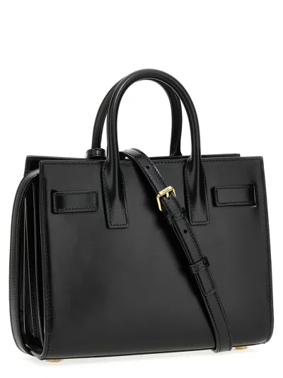 Saint Laurent Sac De Jour Mini Leather Top Handle Bag In Black