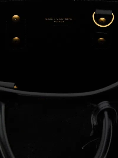 Saint Laurent Sac De Jour Mini Leather Top Handle Bag In Black
