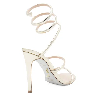 René Caovilla Sandals Platinum In Neutral