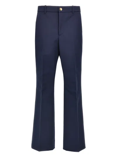 Gucci Satin Pants Blue In Blue