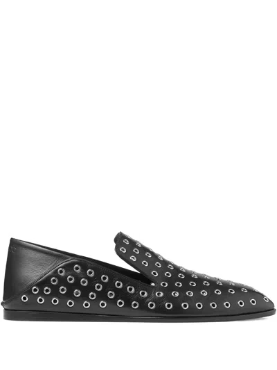Jimmy Choo Square Toe Casual Shoes In Black